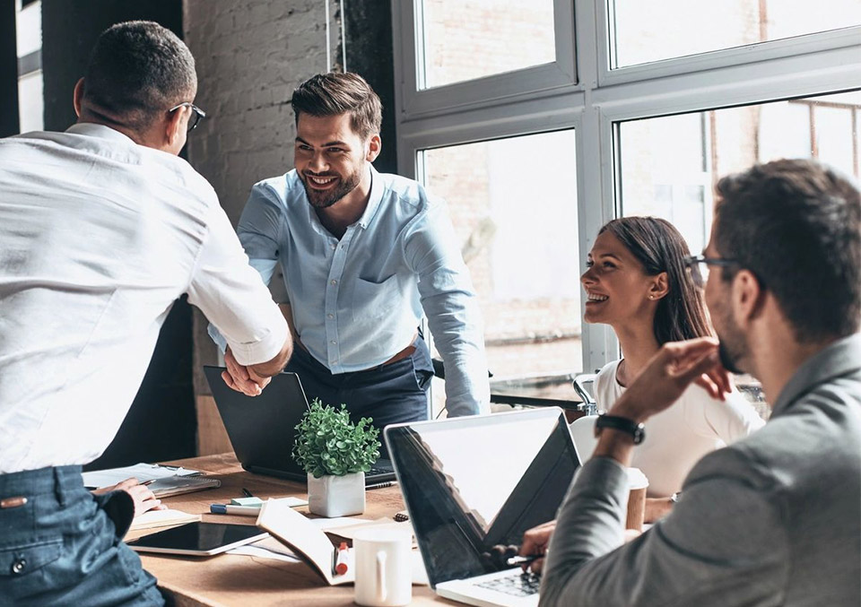 Team planning at a conference table